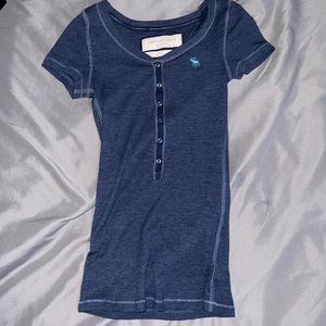 Abercrombie & fitch small early 2000s vintage shirt navy blue